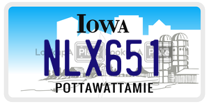 NLX651 license plate in Iowa
