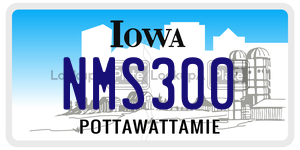NMS300  license plate in IA