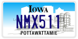 NMX511 license plate in Iowa
