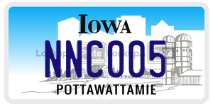 NNC005  license plate in IA