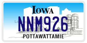 NNM926 license plate in Iowa