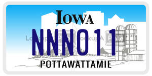 NNN011  license plate in IA