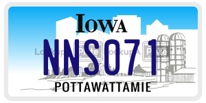 NNS071 license plate in Iowa