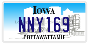 NNY169 license plate in Iowa