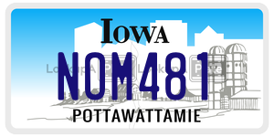 NOM481  license plate in IA