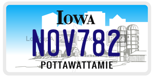 NOV782  license plate in IA