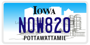 NOW820  license plate in IA
