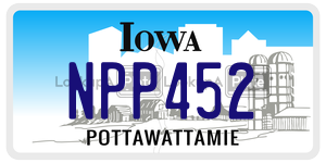 NPP452  license plate in IA