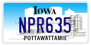 NPR635 license plate in Iowa