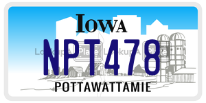NPT478 license plate in Iowa