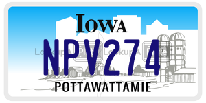 NPV274  license plate in IA
