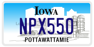 NPX550  license plate in IA