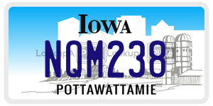 NQM238  license plate in IA