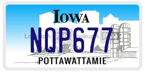 NQP677 license plate in Iowa