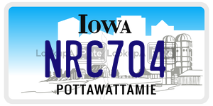 NRC704  license plate in IA
