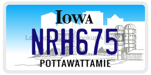 NRH675  license plate in IA