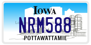 NRM588 license plate in Iowa