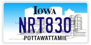 NRT830  license plate in IA