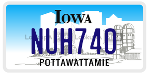 NUH740  license plate in IA