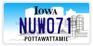 NUW071  license plate in IA