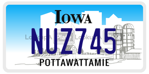 NUZ745  license plate in IA