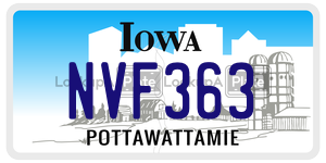 NVF363  license plate in IA