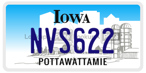 NVS622  license plate in IA