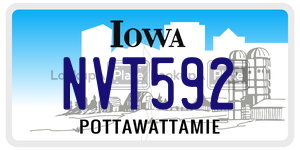NVT592  license plate in IA