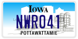 NWR041  license plate in IA