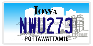 NWU273  license plate in IA
