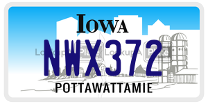 NWX372 license plate in Iowa