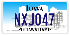 NXJ047 license plate in Iowa