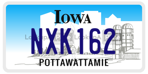 NXK162  license plate in IA