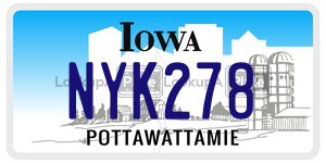 NYK278 license plate in Iowa