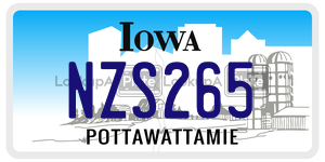 NZS265 license plate in Iowa