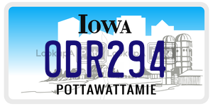 ODR294  license plate in IA