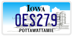 OES279  license plate in IA