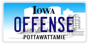 OFFENSE  license plate in IA