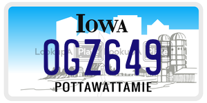 OGZ649 license plate in Iowa