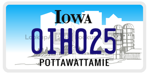OIH025 license plate in Iowa