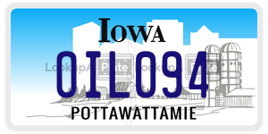 OIL094  license plate in IA