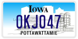 OKJ047  license plate in IA