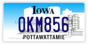 OKM856  license plate in IA
