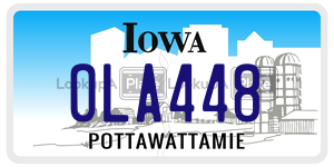 OLA448  license plate in IA