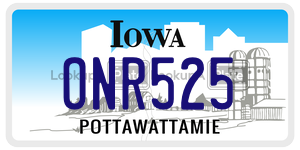 ONR525  license plate in IA