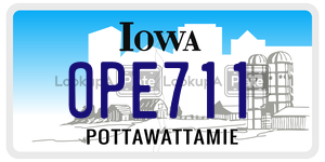 OPE711 license plate in Iowa