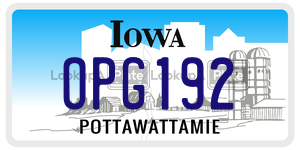 OPG192  license plate in IA