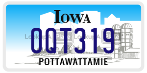 OQT319 license plate in Iowa