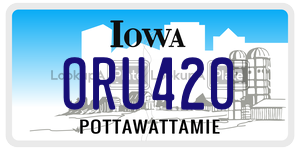 ORU420  license plate in IA