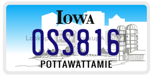 OSS816  license plate in IA